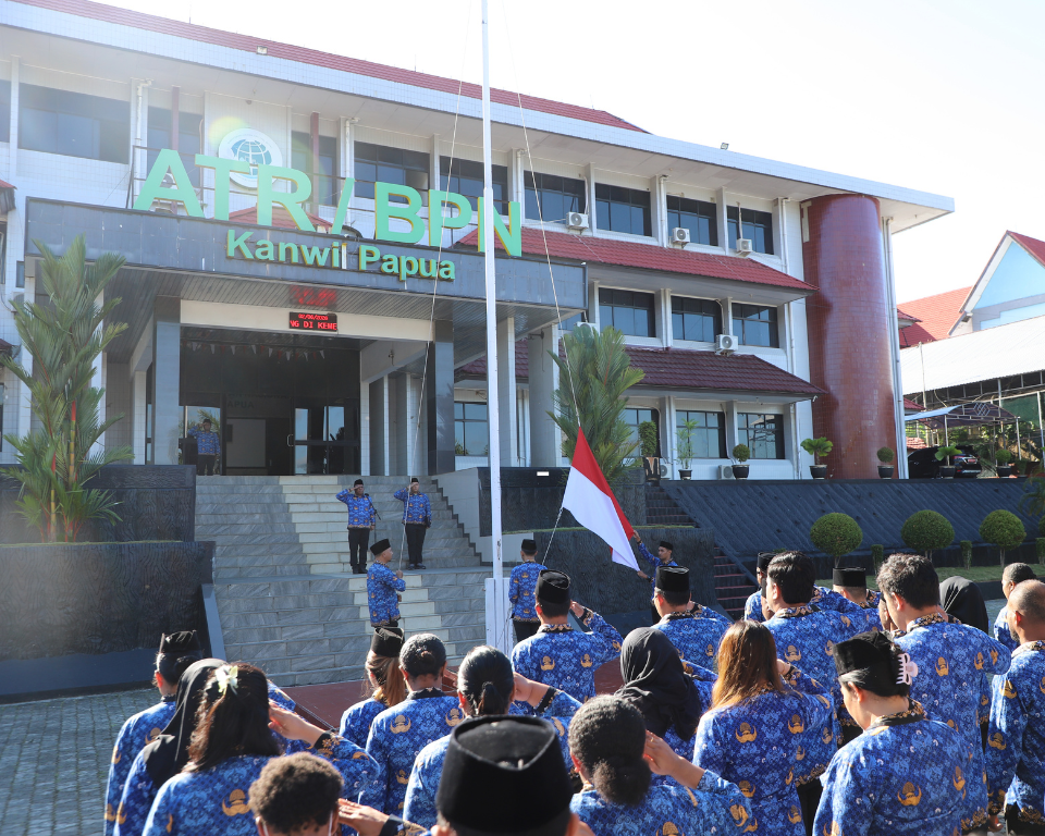 Upacara Hari Lahir Pancasila BPN Se-Jayapura Raya: Komitmen Mengamalkan Nilai Luhur Lewat Pelayanan